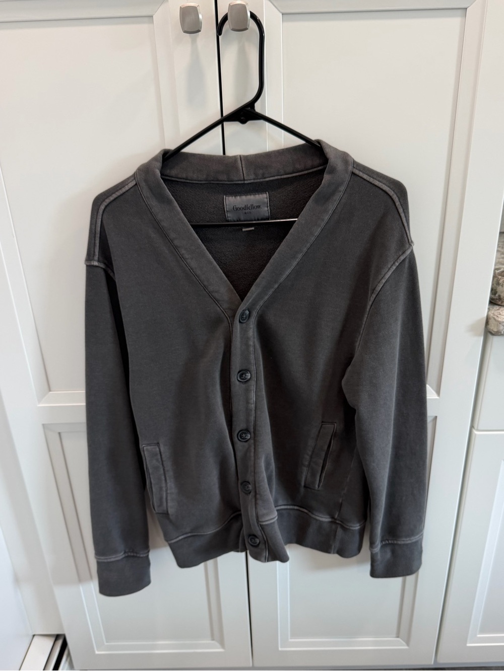 Goodfellow & Co Charcoal Gray Button-Up Men's Cardigan